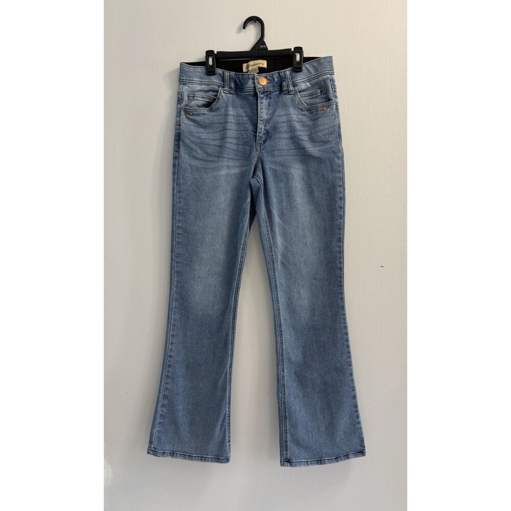 Democracy Ab Solution Bootcut Flare Jeans Size 10 Medium Wash Stretch Denim
